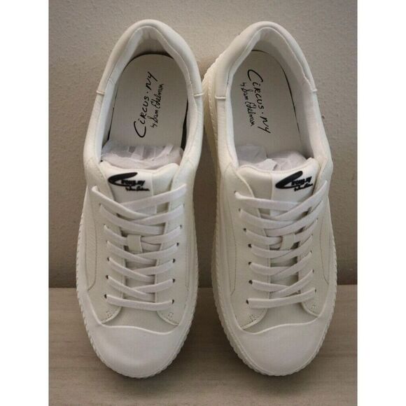 Circus NY x Sam Edelman Women's Sz 10M White Tatum Wavy-Ribbed Flatform Shoes - Picture 6 of 14